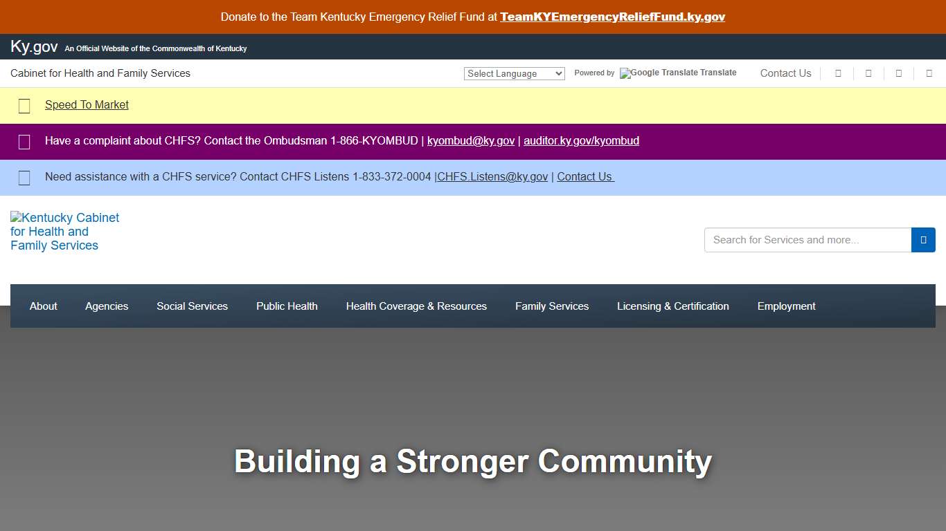 CHFS Home - Cabinet for Health and Family Services